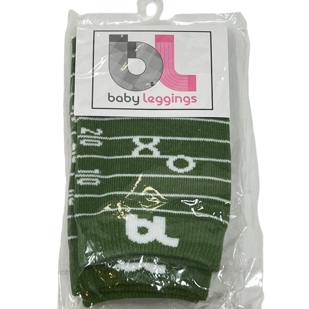 Baby Leggings BL Football Field pattern unisex infant leg warmers NWT